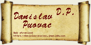 Danislav Puovac vizit kartica